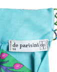 De Parisini Vintage Abendkleid im Signature Print aus Seide