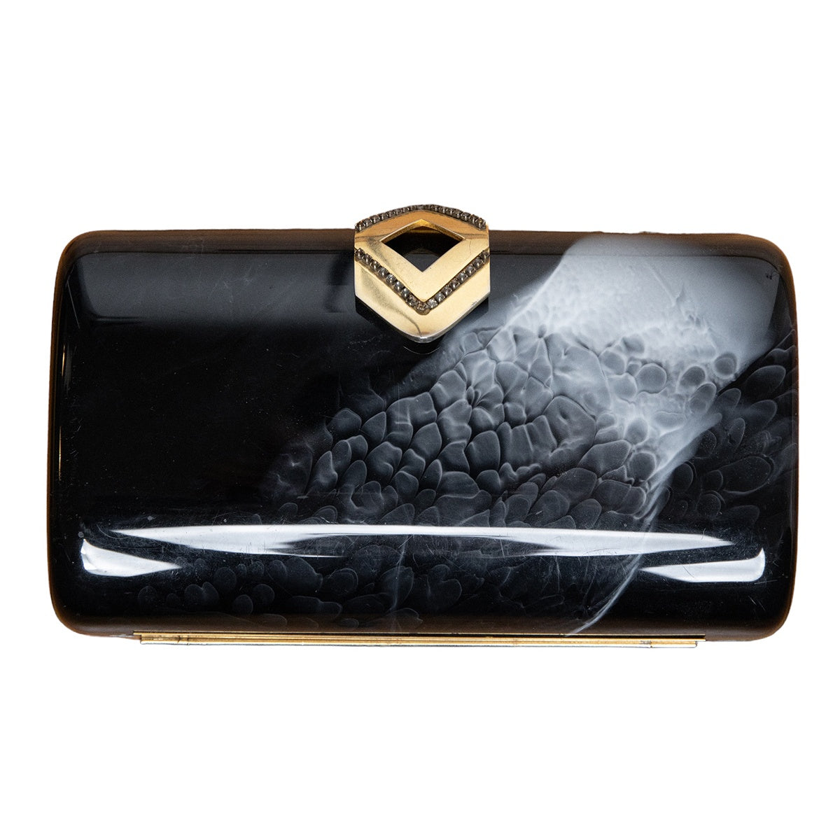 Maggiora España Vintage Abendtasche mit auffälligem Gold-Verschluss