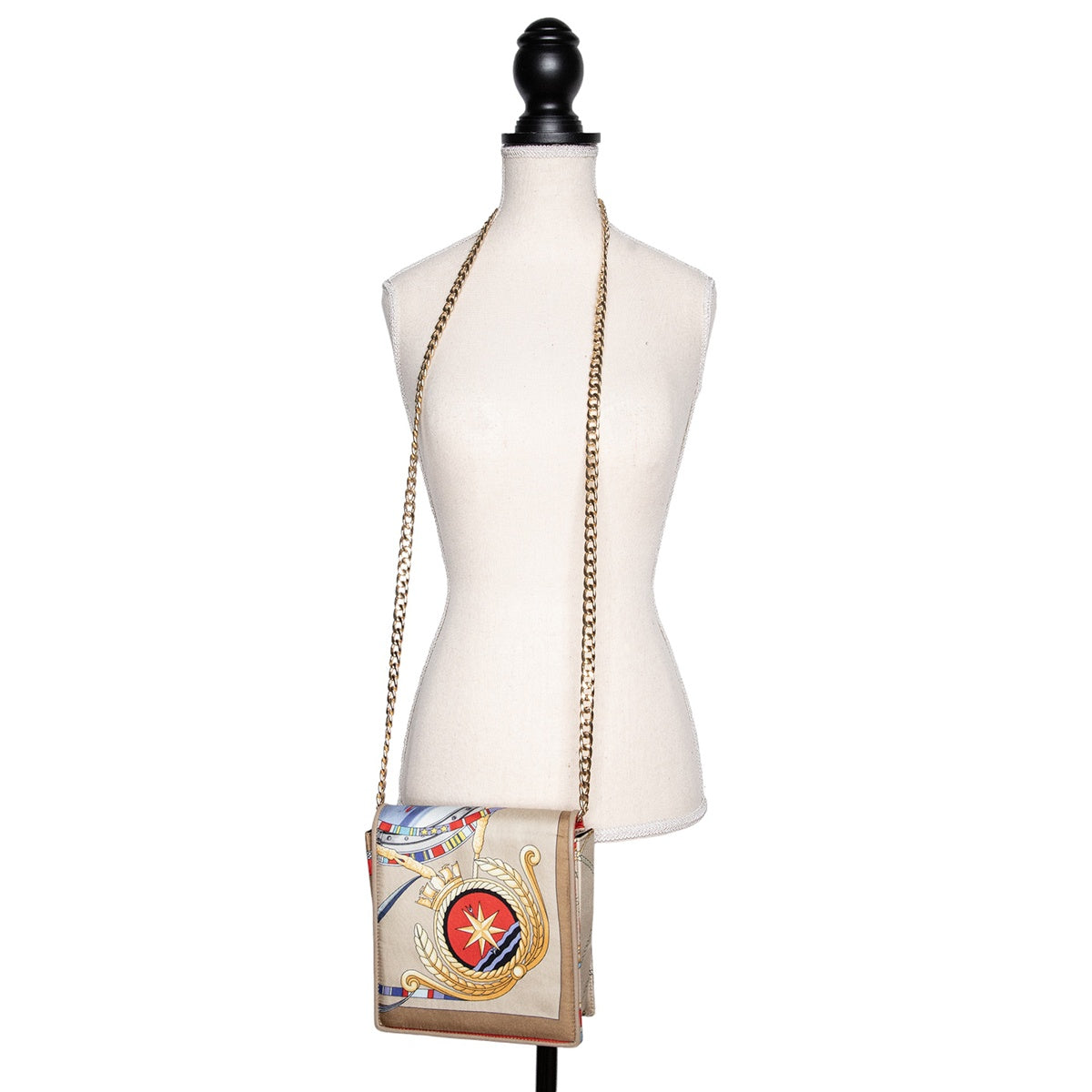 Rianna + Nina Crossbody-Tasche im Sea-Print mit goldener Body-Kette