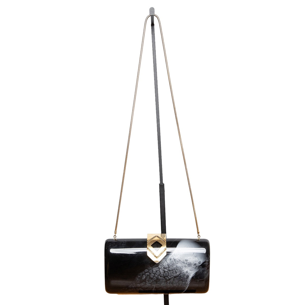 Maggiora España Vintage Abendtasche mit auffälligem Gold-Verschluss