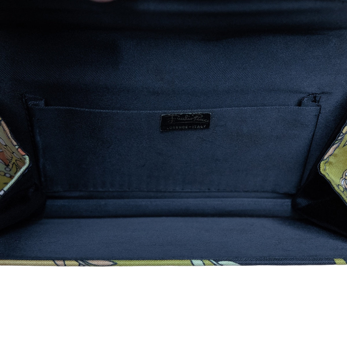 Emilio Pucci Vintage Clutch im Signature-Print und goldenem Statement-Verschluss