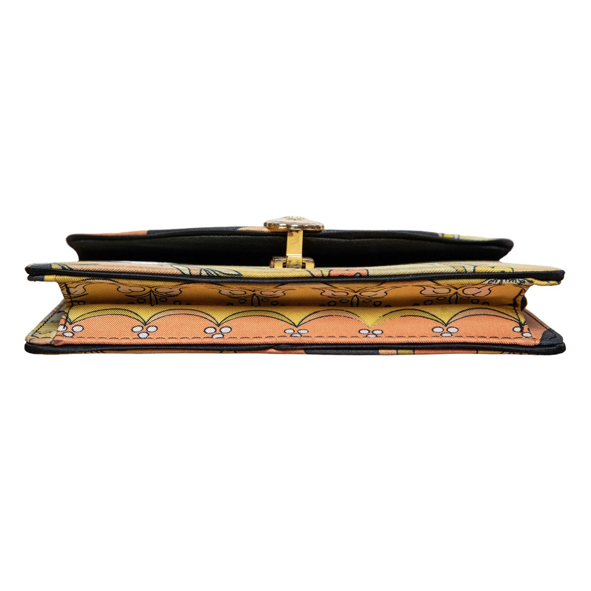 Emilio Pucci Vintage Clutch im Signature-Print und goldenem Statement-Verschluss