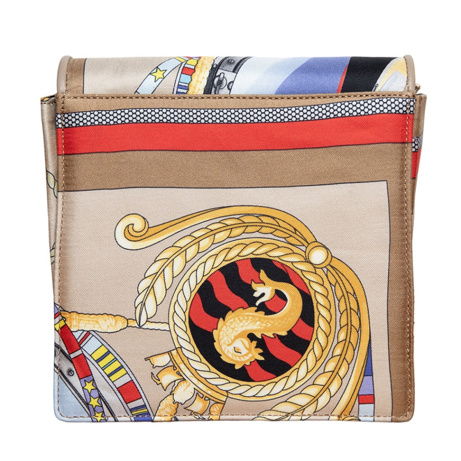 Rianna + Nina Crossbody-Tasche im Sea-Print mit goldener Body-Kette