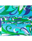 Emilio Pucci Vintage Samt-Clutch im Signature-Print und goldenem Ketten-Henkel