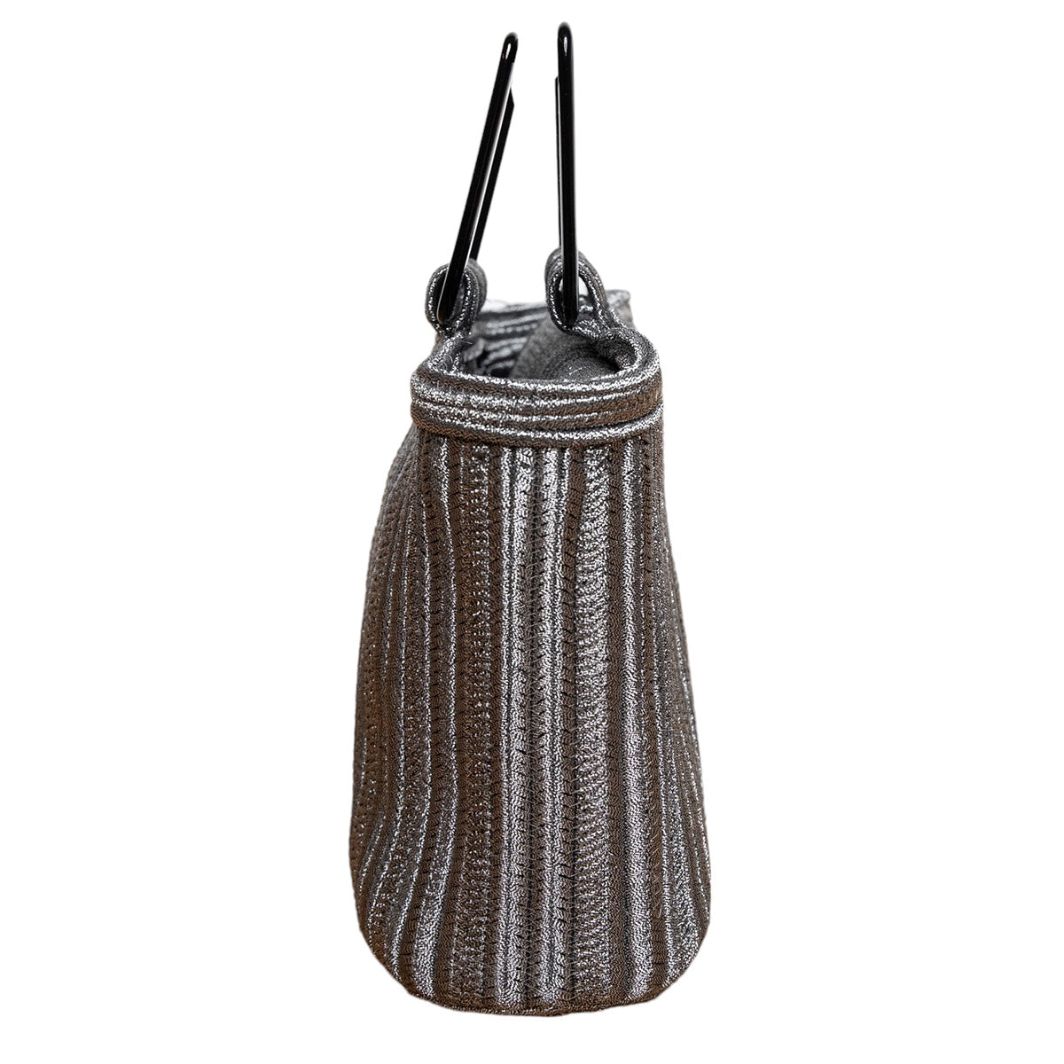 Yves Saint Laurent Rive Gauche Vintage Handtasche im Metallic-Look mit quadratischen Henkeln