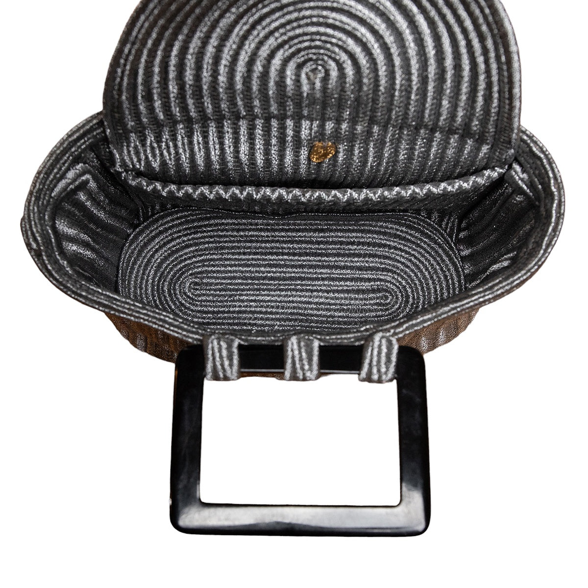 Yves Saint Laurent Rive Gauche Vintage Handtasche im Metallic-Look mit quadratischen Henkeln
