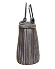 Yves Saint Laurent Rive Gauche Vintage Handtasche im Metallic-Look mit quadratischen Henkeln
