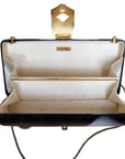 Maggiora España Vintage Abendtasche mit auffälligem Gold-Verschluss