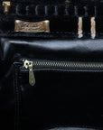 Beghé Reation Vintage Handtasche aus Samt mit Gold-Verschluss und aufwändigem Signature-Print