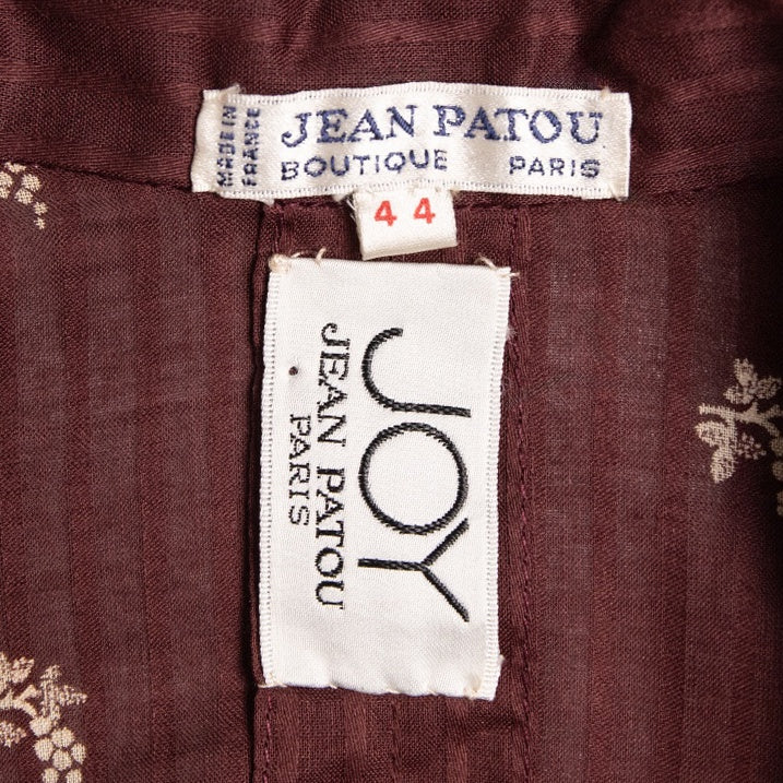 Jean Patou Semitransparentes Hemdblusenkleid mit aufgesetzten Taschen