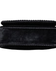 Beghé Reation Vintage Handtasche aus Samt mit Gold-Verschluss und aufwändigem Signature-Print