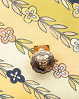 Emilio Pucci Vintage Clutch im Signature-Print und goldenem Statement-Verschluss