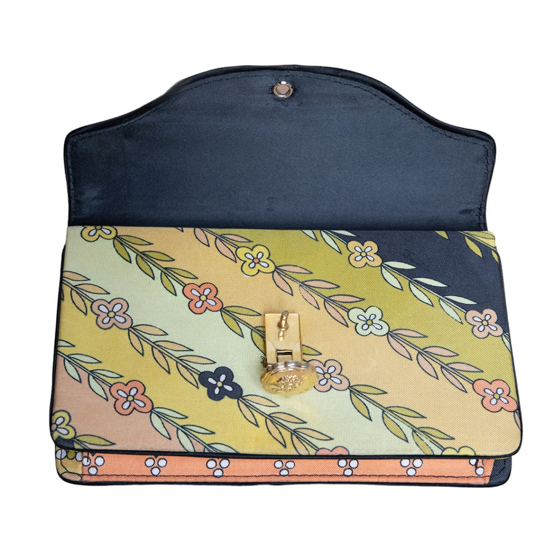 Emilio Pucci Vintage Clutch im Signature-Print und goldenem Statement-Verschluss