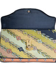 Emilio Pucci Vintage Clutch im Signature-Print und goldenem Statement-Verschluss