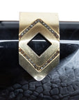 Maggiora España Vintage Abendtasche mit auffälligem Gold-Verschluss