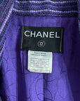 Chanel Einreihiger gestreifter Vintage Blazer mit Seitentaschen