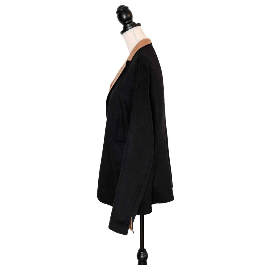 Akris two-tone reversible wool jacket