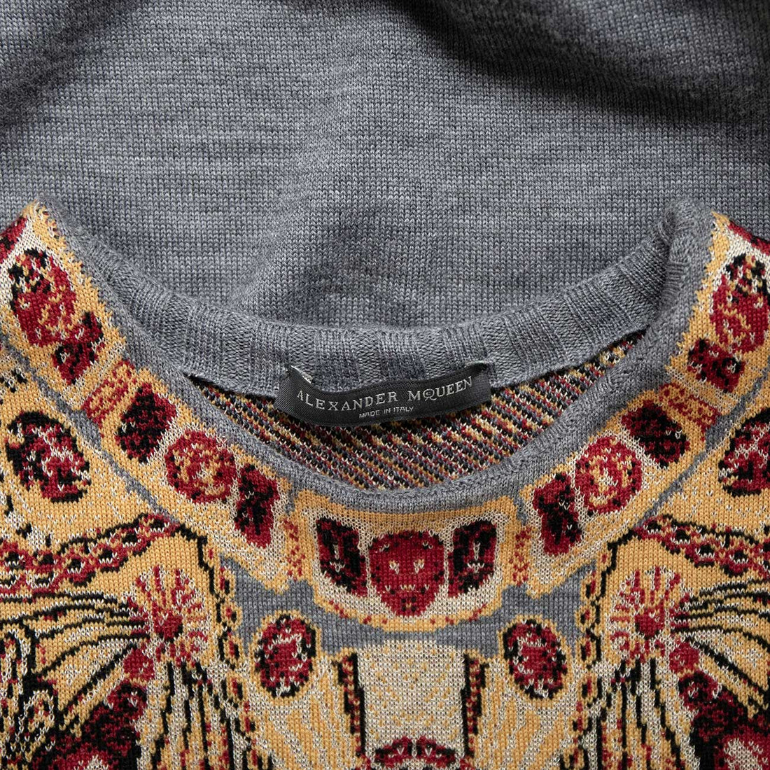 Alexander McQueen sleeveless knitted dress with pattern