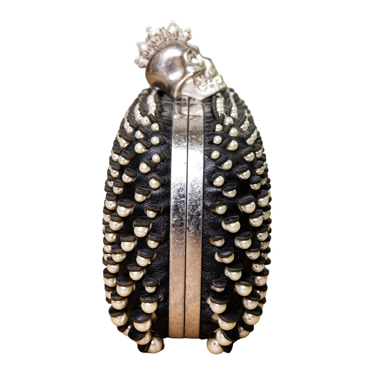 Alexander McQueen Box Clutch mit Perlen und Signature Verschluss