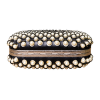 Alexander McQueen beaded box clutch with signature clasp
