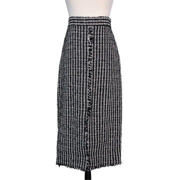 Alexander McQueen striped tweed pencil skirt