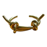 Balenciaga gold double knot bangle