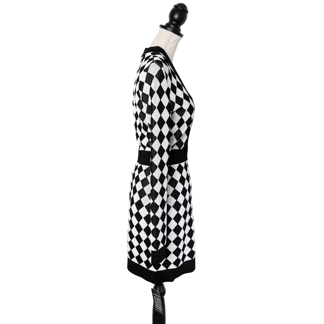 Balmain Bodycon Dress im Schachbrett-Muster