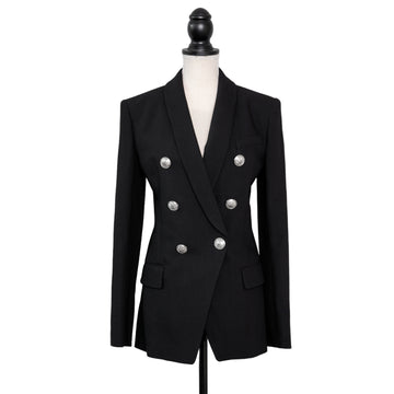 Balmain Black blazer in an oversize 6 button style