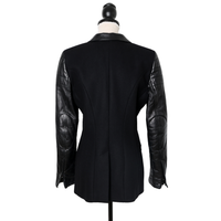 Barbara Bui blazer with leather sleeves and zippers