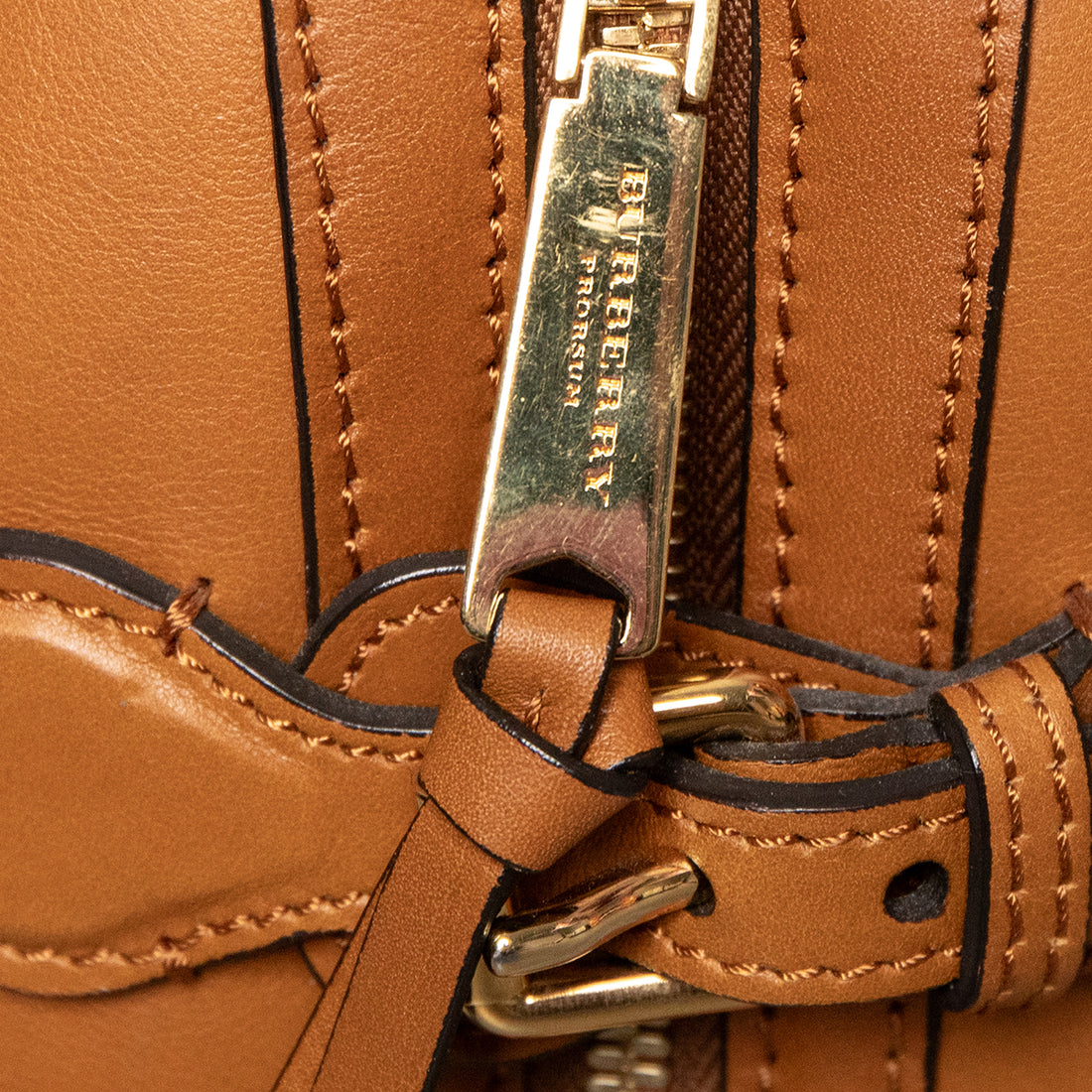 Burberry Prorsum bowling bag with lambskin details 