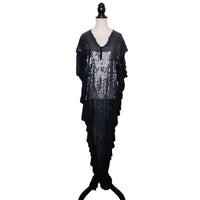 Carole Lee Unusual semi-transparent vintage dress with sequins