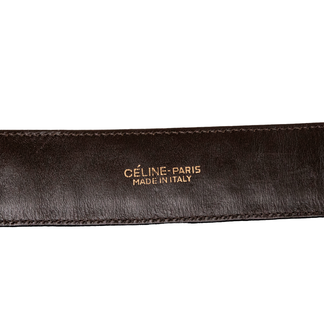 Celine Brown Vintage Croc Belt