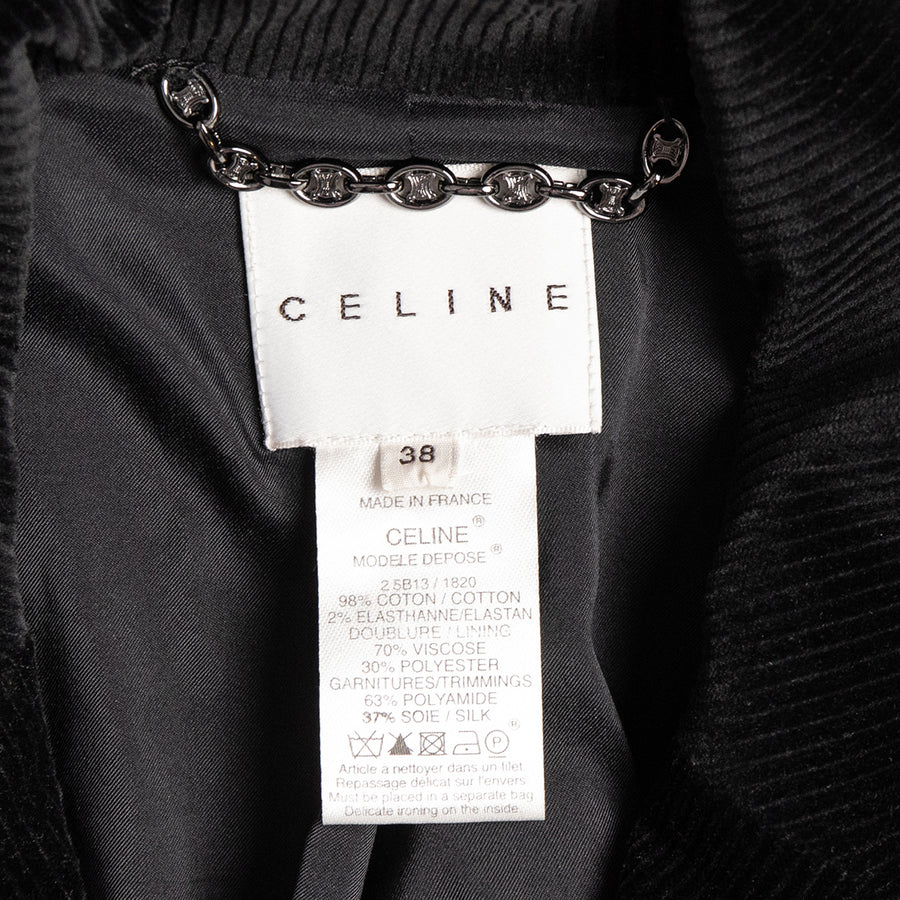 Celine Kostüm aus schwarzem Cord