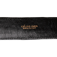 Celine Black Vintage Crocodile Belt
