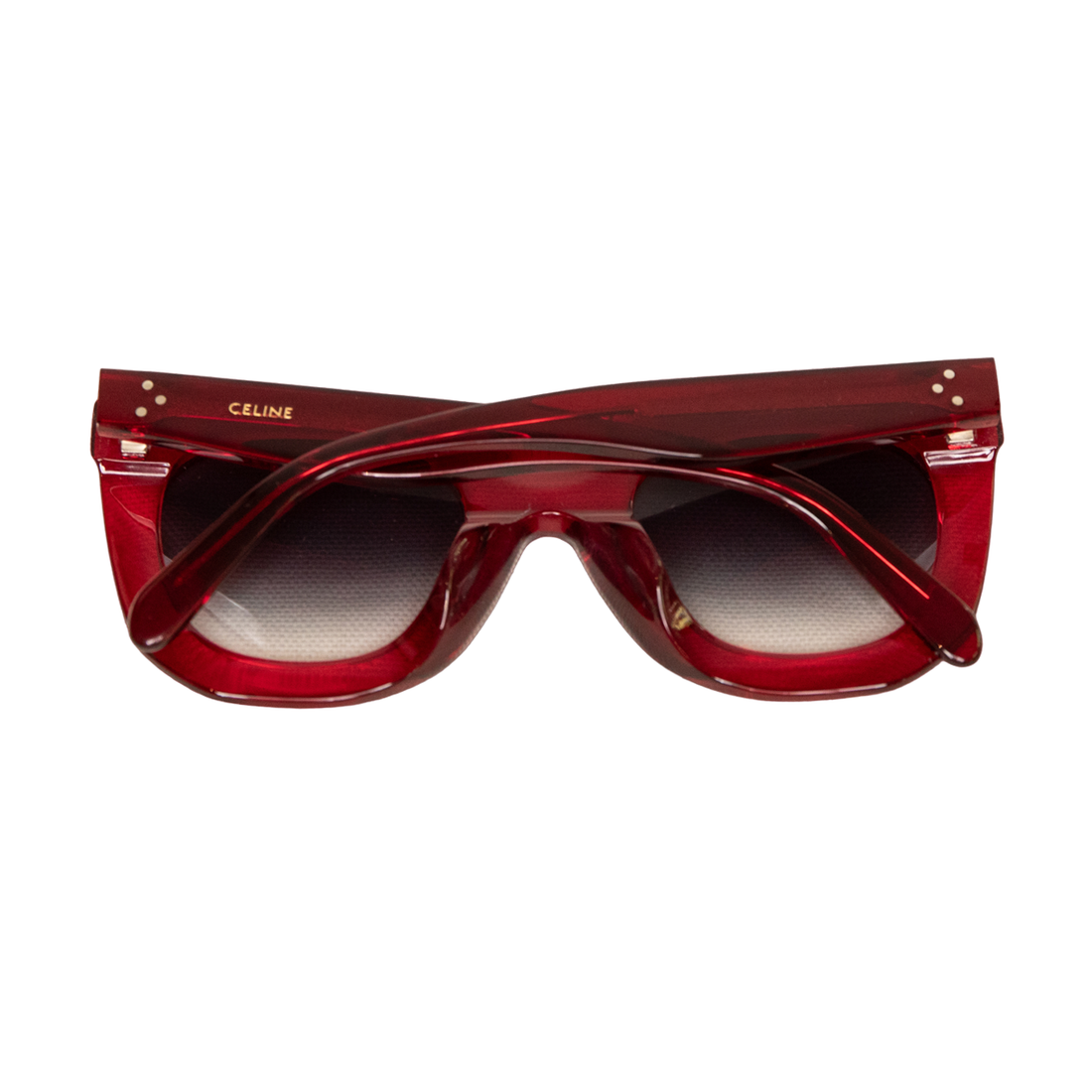 Celine red sunglasses with gray gradient lenses