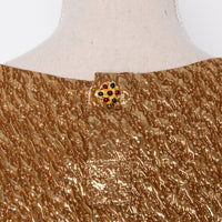Chanel Vintage Tweedkostüm mit passendem Top aus goldfarbenem Seidenlurex