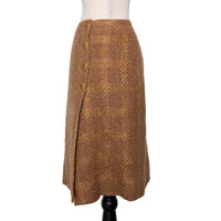 Chanel Vintage Tweedkostüm mit passendem Top aus goldfarbenem Seidenlurex