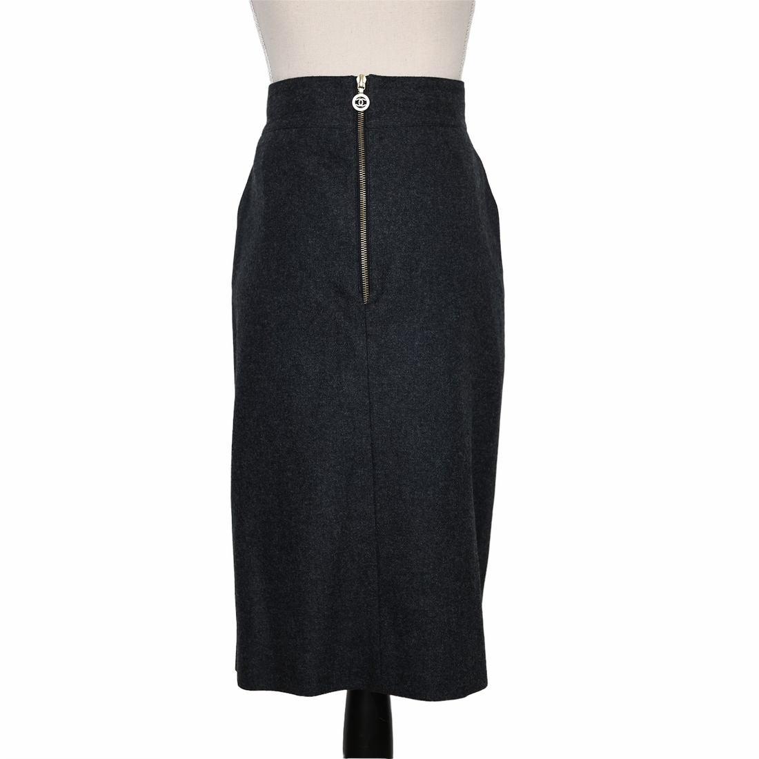 Chanel wool skirt with zip