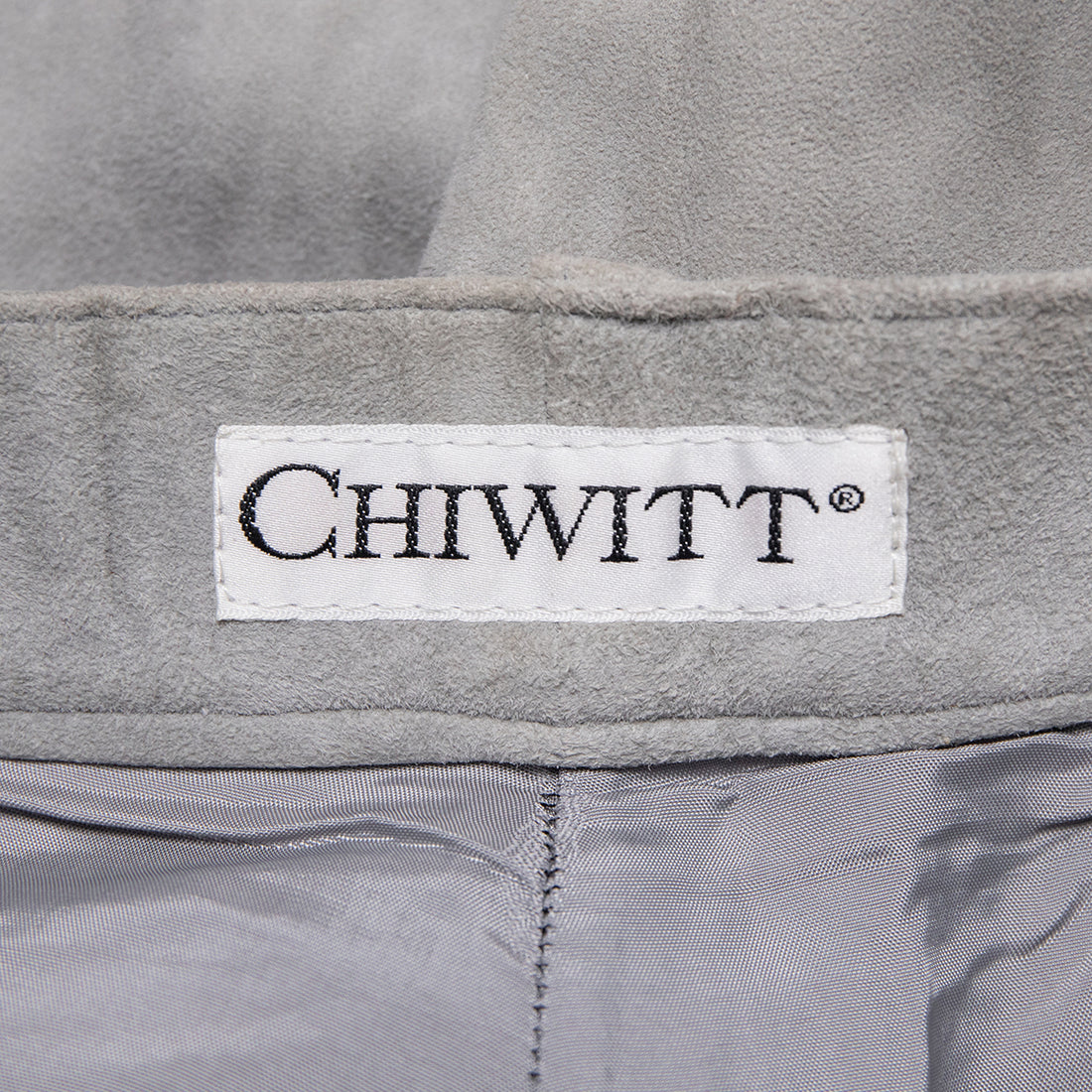 Chiwitt Wide-cut suede trousers in knickerbocker style