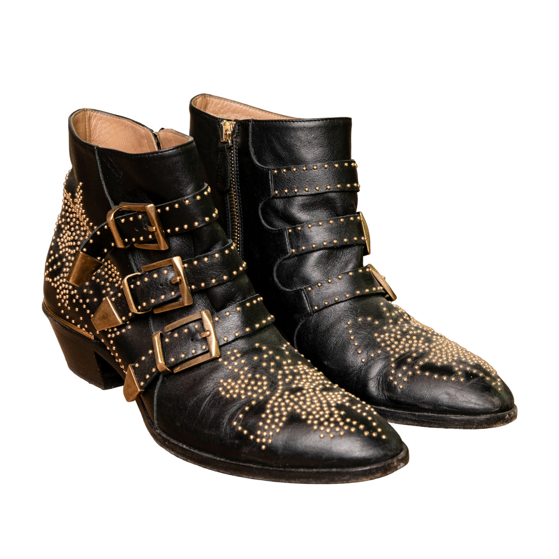 Chloe Suzanna ankle boots with studs