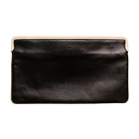 Chloe Large Two Tone Clutch with Bow Embellishment