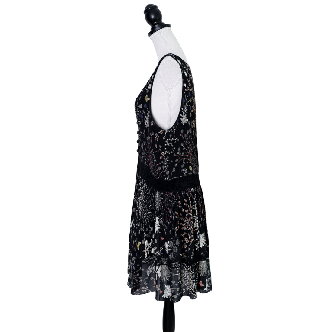 Chloè pleated mini dress with floral print