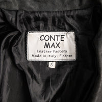 Conte Max Anthrazitfarbene Bikerjacke aus Vintageleder