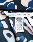 Diane von Furstenberg silk blouse with graphic print