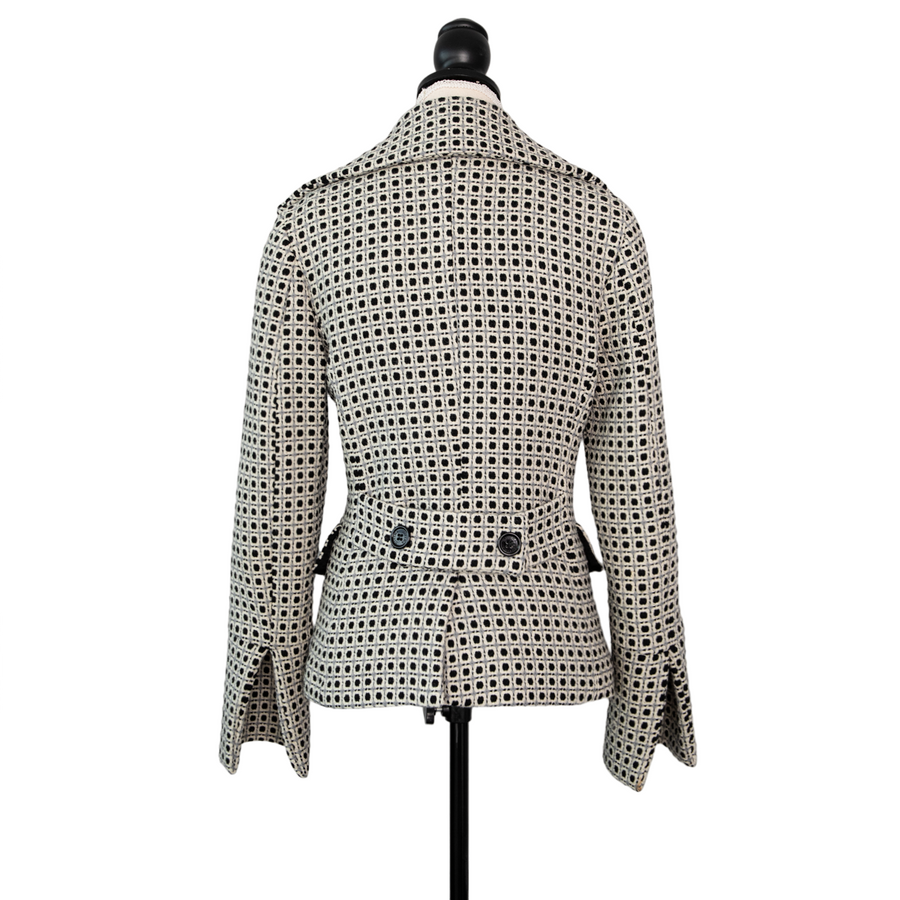 Divina double-breasted fitted tweed blazer