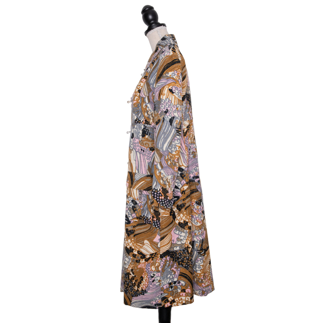 Dolce &amp; Gabbana Elaborately printed coat with signature hook fastenings