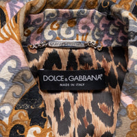 Dolce &amp; Gabbana Elaborately printed coat with signature hook fastenings