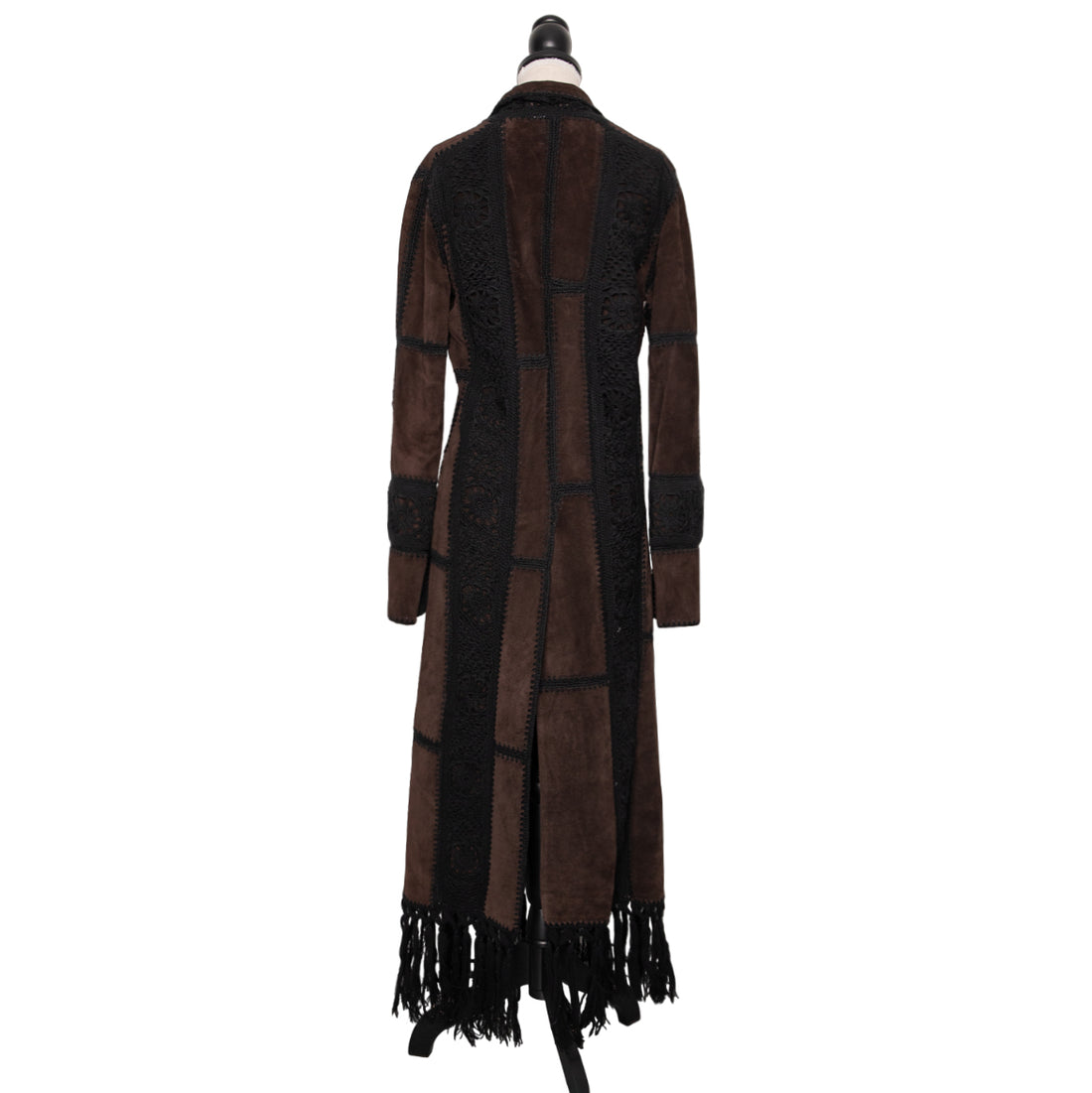 Dolce &amp; Gabbana Elaborately crafted suede coat with fringes
