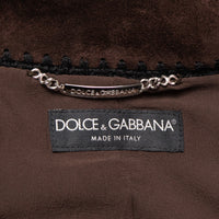 Dolce &amp; Gabbana Elaborately crafted suede coat with fringes