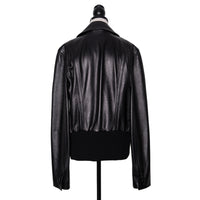 Dolce &amp; Gabbana double-breasted leather jacket with wide cuffs